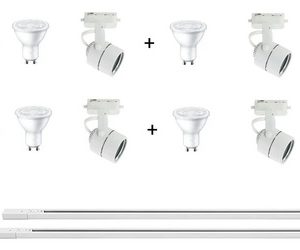 Luminaria Riel 2 Metros Con Unión Y 6 Spot Lampara Led Bello - Imagen 6