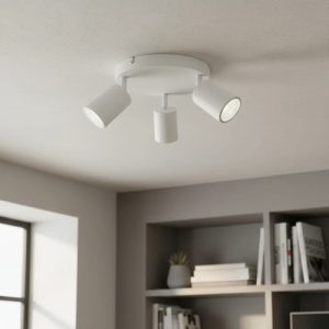 Luminaria 3 Spot Techo Aplique Movible Con Lamparas Gu10 - Imagen 4