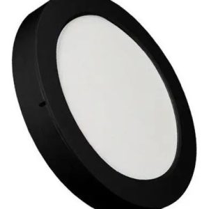 Luminaria Plafon Panel Led 12w Color Negro Redondo - Imagen 4