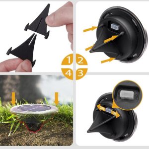 Luminaria Solar Led Acero Inox Jardin Pincho Escalera - Imagen 2