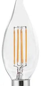 Lámpara Vela Led Llama E14 Vintage Cálida Transparente - Imagen 1