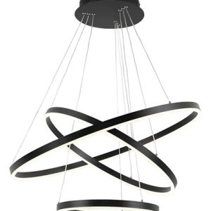 Luminaria Led Colgante 3 Aros Anillo 60w 60cm Minimalista