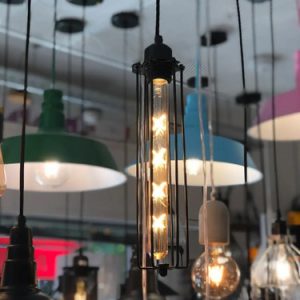 Campana Colgante Jaula Vintage Retro Filamento Rosca E27 - Imagen 2