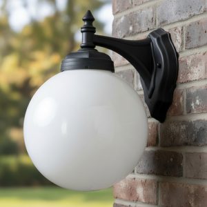 Luminaria Globo De Pared Exterior Intemperie 24cm