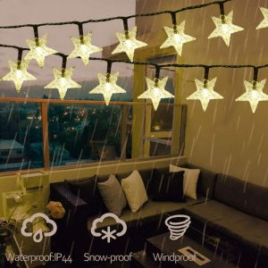 Guirnalda Led Solar Exterior 50 Estrellas 7m 8 Funciones - Imagen 3