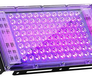 Reflector Led Uv Luz Negra Fluor Neón Fiesta 90w Violeta - Imagen 4