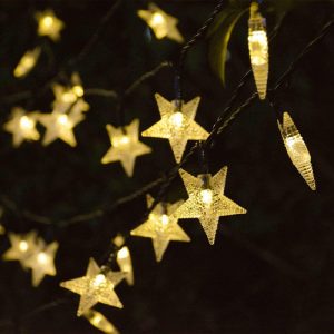 Guirnalda Led Solar Exterior 50 Estrellas 7m 8 Funciones - Imagen 4