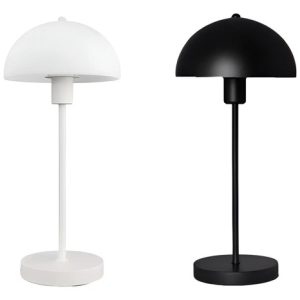 Luminaria Lampara De Mesa Hans Tipo Hongo En Metal Nordico - Imagen 1