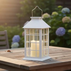 Farol Exterior Fanal Solar Vela Led 30cm Jardin Decoracion - Imagen 4
