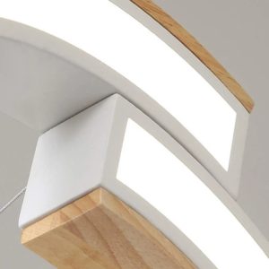 Colgante Circular Led Nordico Madera Bruma Viggo - Imagen 7