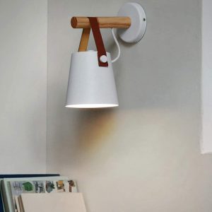 Luminaria Aplique De Pared Vintage Nordico Madera Y Metal - Imagen 8