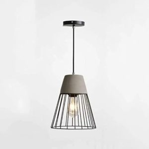 Luminaria Colgante Vintage Industrial Cemento. Filamento - Imagen 1