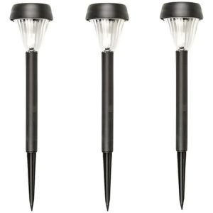 Kit Pinchos Farol Solar De Jardin Luz Fría Estaca P Exterior - Imagen 1
