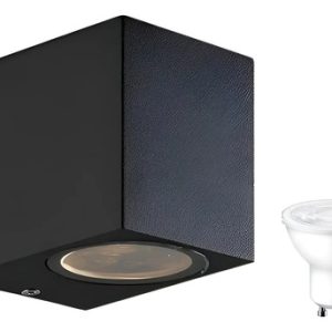 Luminaria Aplique Pared Exterior Unidireccional Cubo C Gu10 - Imagen 5