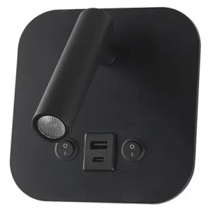 Luminaria Pared Lectura Dormitorio Flexible Cargador - Imagen 1