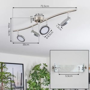 Luminaria 4 Spots Led Direccionables Techo - Imagen 4