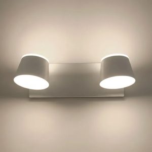 Luminaria Spot 2 Luces Doble Led Aplique Pared Baño Movible - Imagen 6