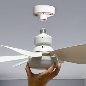 Ventilador Portalamparas E27 Con Luz Led Y Control Techo - Imagen 5