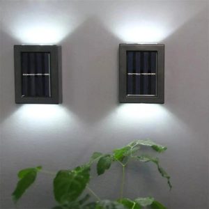 Kit De 2 Aplique Bidireccional Solar Led Decorativo - Imagen 2