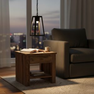 Colgante Vintage En Metal Negro, Cable De Tela - Imagen 3