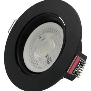 Luminaria Downlight Spot Direccionable Negro 5w Led - Imagen 3