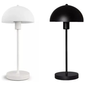 Luminaria Lampara De Mesa Hans Tipo Hongo En Metal Nordico - Imagen 5