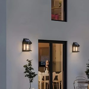 Luminaria Aplique Solar Lampara Pared Exterior Con Sensor - Imagen 2