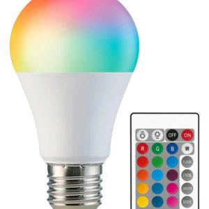 Lampara Led Rgb Con Control Remoto 9w E27 - Imagen 1