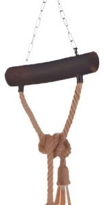 Colgante Rustico Con Cuerdas Y Tronco De Madera 2 Lamparas - Imagen 4