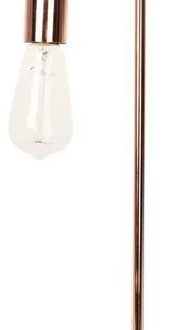 Luminaria De Mesa Portatil Vintage En Metal Color Cobre