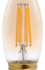 Lámpara Led Vela Vintage Ámbar Filamento 4w E27 - Imagen 1