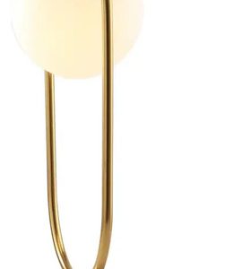 Luminaria De Mesa Oporto Dorado Globo De Vidrio Nordico - Imagen 6