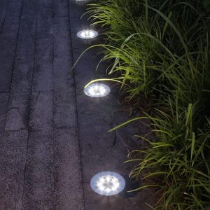 Luminaria Solar Led Acero Inox Jardin Pincho Escalera - Imagen 3