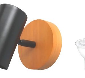 Luminaria Aplique Pared Spot Vintage Nordico Metal Y Madera - Imagen 5