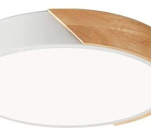 Luminaria Plafón Led Madera Y Metal De Techo Nórdico - Imagen 1