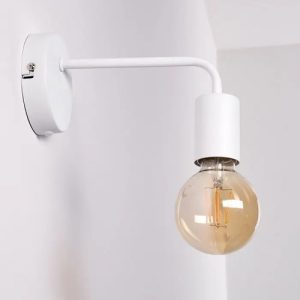 Luminaria Aplique De Pared Blanco Vintage Nordico Filamento - Imagen 5