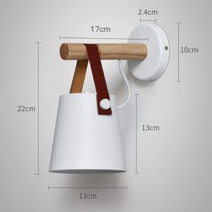 Luminaria Aplique De Pared Vintage Nordico Madera Y Metal - Imagen 9