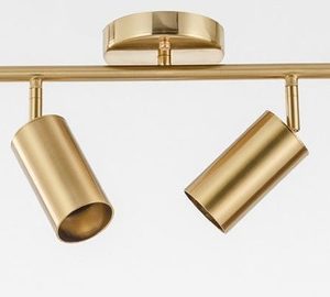 Luminaria Aplique Doble Spot Color Bronce Gu10 Movible - Imagen 2