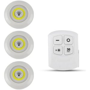 Luz Led Inalámbrica Control Pila Adhesivo Armario Cocina X3 - Imagen 1