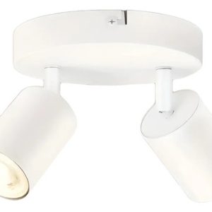 Luminaria Spot Doble 2 Luces Lamparas Gu10 Led Incluidas - Imagen 3