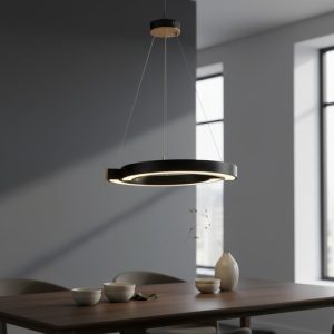 Colgante Circular Led Nordico Madera Bruma Viggo - Imagen 10
