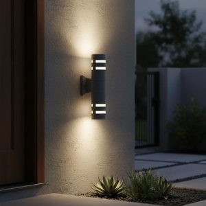 Aplique Bidireccional Metalico Gris Apto Para Exterior - Imagen 2