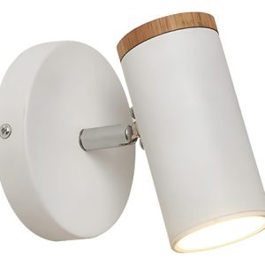 Luminaria Spot Led 5w De Pared Nordico Madera Y Metal Bera - Imagen 1