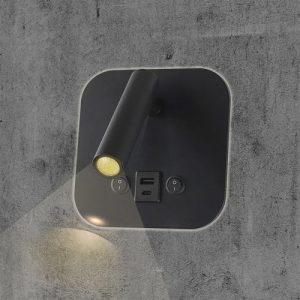 Luminaria Pared Lectura Dormitorio Flexible Cargador - Imagen 2