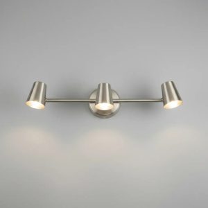 Spot 3 Luces Para 3 Lamparas Gu10 Color Nickel Aplique