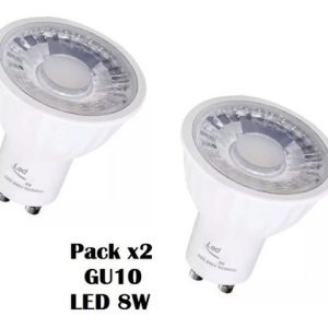Lámpara Led Pack X2 Dicroica Gu10 8w Potente Excelente Luz - Imagen 4