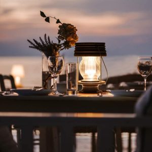 Luminaria Farol Solar Decorativa Mesa Jardin Exterior - Imagen 2