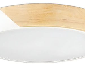 Luminaria Plafón Led Madera Y Metal De Techo Nórdico 18w