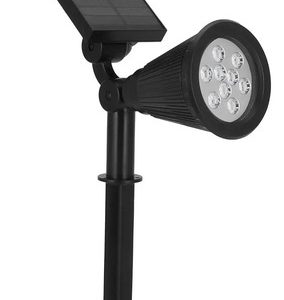 Pincho Solar Luz Cálida 7 Led Para Amurar O Pinchar Jardin - Imagen 1