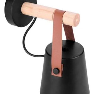 Luminaria Aplique De Pared Vintage Nordico Madera Y Metal - Imagen 3